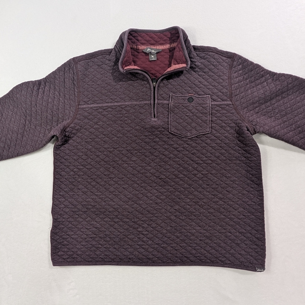 Eddie‎ Bauer Quilted Half-Zip Fleece Pullover Men’s Large| Purple - Picture 3 of 6